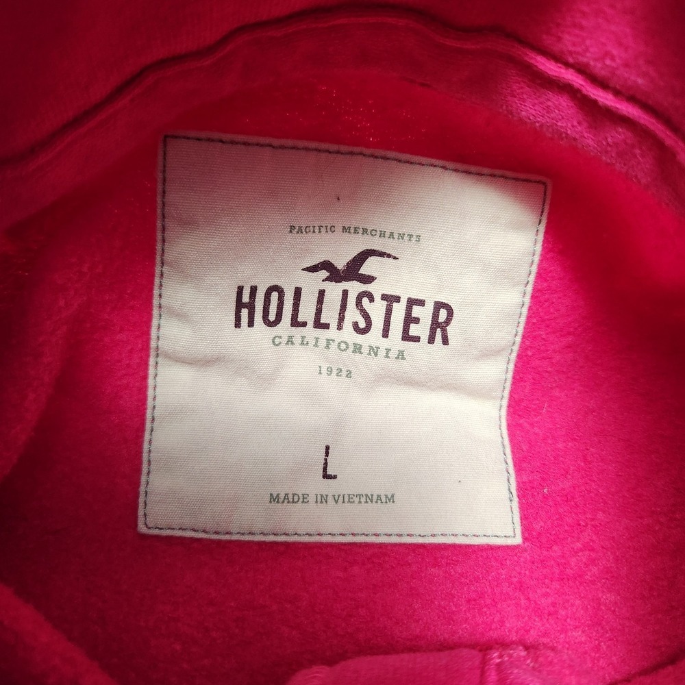 Vintage Y2K Hollister Jacket‎ Women Large Baby Doll Button Up Pink Fleece Mock - Picture 6 of 9